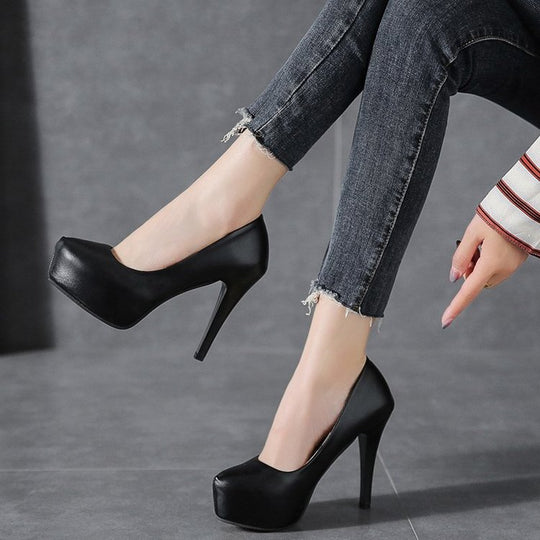 Damen hohe Pumps mit komfortablem Plateau und elegantem Design R&B