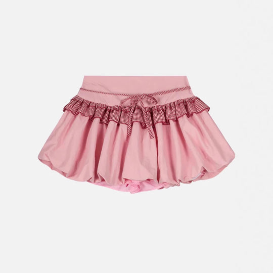 Damen Rüschenrock mit hoher Taille und verspielten Details R&B