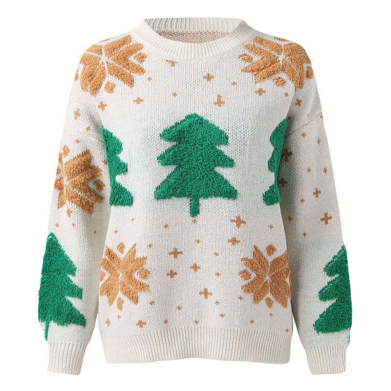 Damen Pullover mit auffälligem Wintermotiv R&B