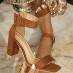 Damen Blockabsatz-Sandalen mit verstellbarem Riemen R&B
