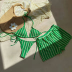 Damen Triangel-Bikini-Set mit modischem Hosenrock R&B