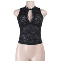 Damen Spitzenoberteil mit hochgeschlossenem Design und romantischen Details R&B