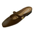 Damen elegante Ballerina-Slipper mit modischem Riemchen und Komfort-Innensohle R&B