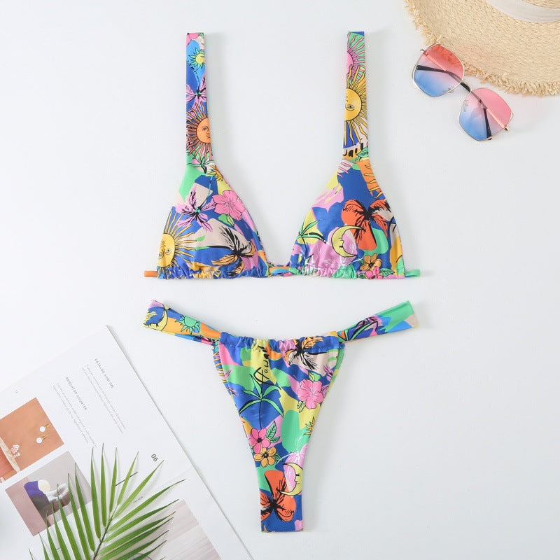 Damen wunderschöner Bikini mit floralen Mustern R&B