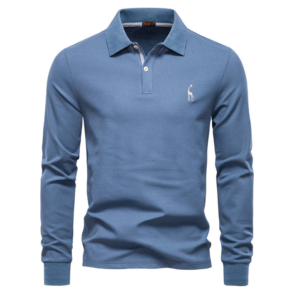 Herren Poloshirt mit klassischer Passform und kontrastierendem Kragen R&B