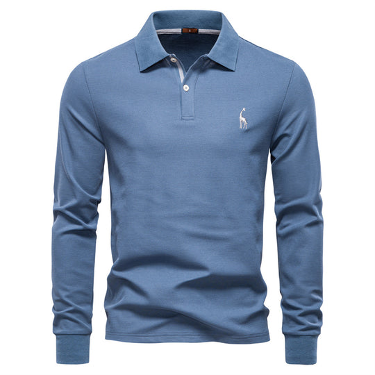 Herren Poloshirt mit klassischer Passform und kontrastierendem Kragen R&B