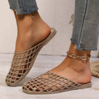 Damen Bequeme und stylische Gitter-Pantoletten R&B