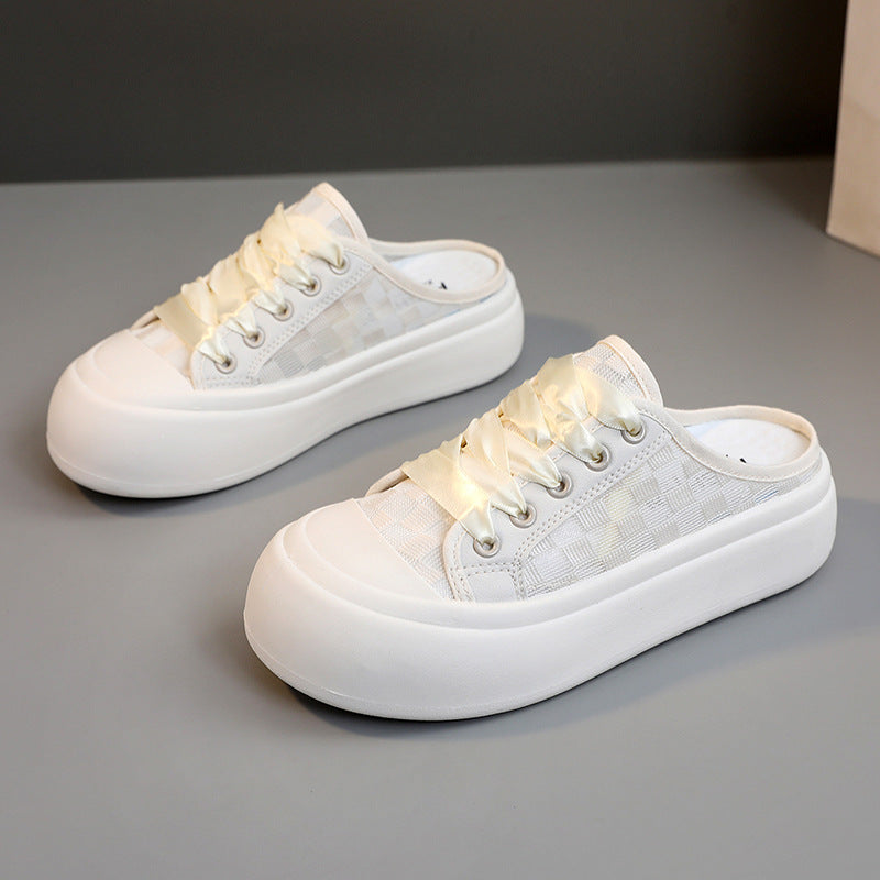 Damen Slip-On Sneakers im modernen Design mit transparentem Obermaterial und bequemer Sohle R&B