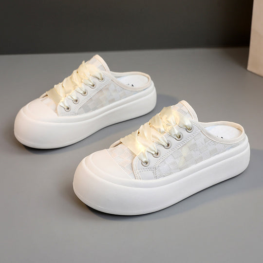 Damen Slip-On Sneakers im modernen Design mit transparentem Obermaterial und bequemer Sohle R&B