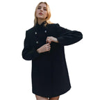 Damen eleganter Duffle-Mantel mit doppelter Knopfleiste und luxuriösen Details R&B