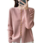 Damen Strickjacke mit goldenen Knöpfen R&B