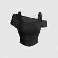 Damen Off-Shoulder Oberteil mit Raffung R&B