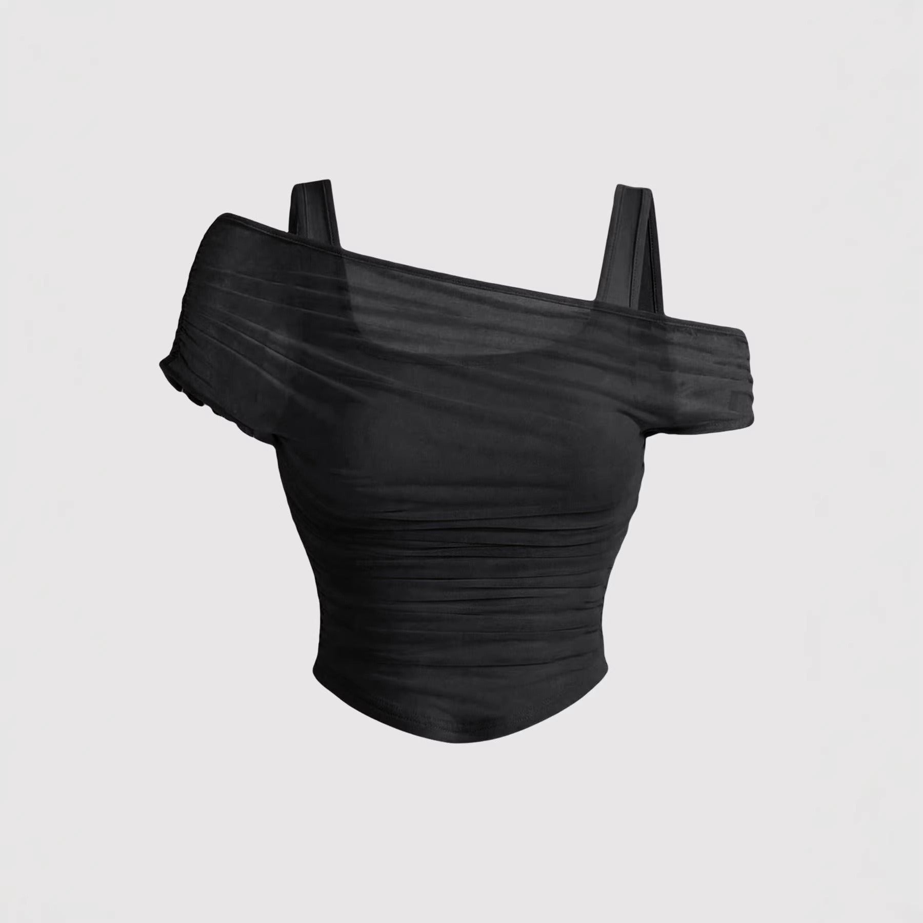 Damen Off-Shoulder Oberteil mit Raffung R&B