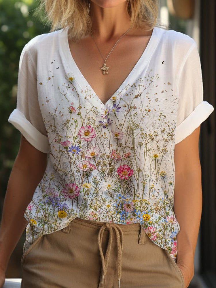 Damen Bluse mit floralem Design R&B