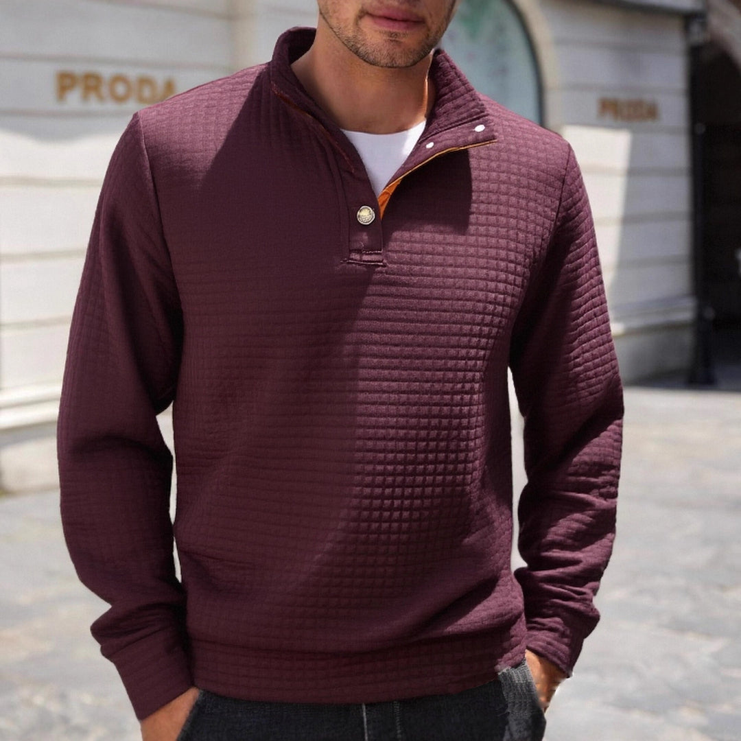 Herren stylischer Pullover mit modischem Stehkragen R&B