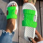 Damen komfortable Zehentrenner-Sandalen mit geflochtenem Obermaterial R&B