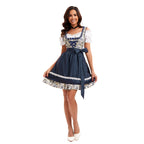 Damen nan kurzes traditionelles Dirndl mit Schnürung, Schürze und Spitzenbluse R&B