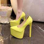 Damen Plateau-Pumps mit hohem Stilettoabsatz R&B