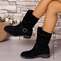 Damen Stiefeletten mit modischem Schnallenakzent und komfortablem Schaft