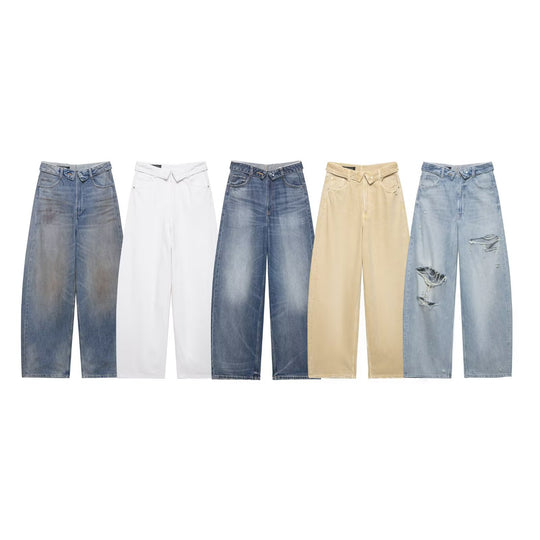 Damen Destroyed Jeans im lässigen Baggy-Stil R&B