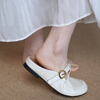 Damen Elegante Clogs aus hochwertigem Leder mit bequemem Fußbett R&B