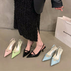 Damen Slingback-Pumps mit spitzem Design und elegantem Absatz R&B