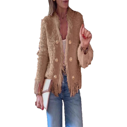 Damen modische Fransenjacke R&B