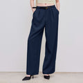 Damen Hochtaillierte Palazzo-Hose mit Gürtel R&B