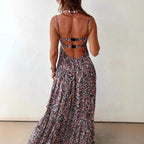Damen Langes Sommerkleid mit floralen Mustern und lässigem Schnitt R&B