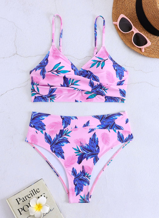 Damen Bikini-Set mit floralem Design und verstellbaren Trägern R&B