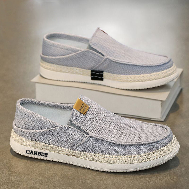 Damen Bequeme Slip-On Freizeitschuhe mit Strohborten und atmungsaktivem Obermaterial R&B