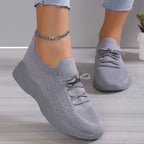 Damen atmungsaktive Slip-On Sportschuhe mit flexiblem Obermaterial R&B