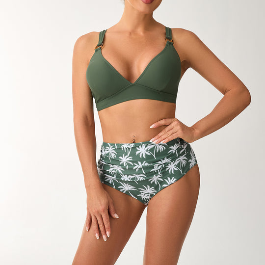 Damen Bikini-Set mit modischem Hochbund und elegantem Trägersystem R&B