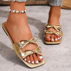 Damen elegante Slides mit stilvollem Schleifen-Design R&B