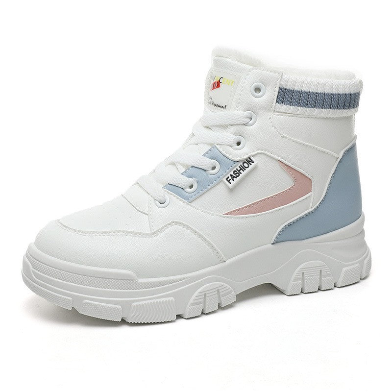 Damen modische High-Top Sneakers mit warmem Innenfutter und strapazierfähigem Obermaterial R&B