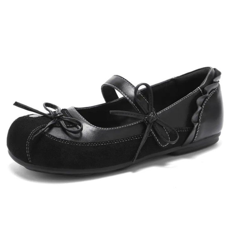 Damen Ballerinas mit zierlichem Riemchen und elegantem Schleifendetail R&B