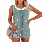 Damen Ärmelloses Blusenshirt mit floralem Print und atmungsaktivem Material R&B