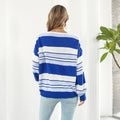 Damen Strickpullover mit modischem Streifenmuster und lässigem Schnitt R&B