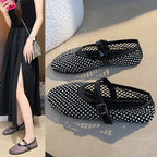Damen Ballerinas mit strassverzierten Details und Riemchenverschluss R&B