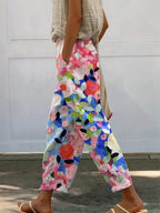 Damen Weite Sommerhose mit floralem Design und praktischen Taschen R&B