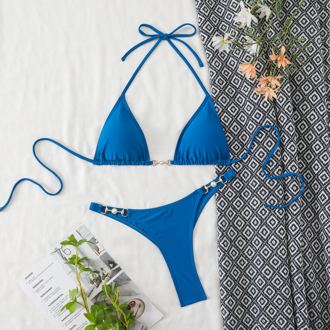 Damen Triangel-Bikini mit eleganten Verzierungen R&B