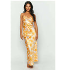 Damen Langärmliges Maxikleid mit floralen Akzenten R&B