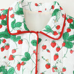 Damen gestepptes Trend-Jackett mit Erdbeer-Muster R&B