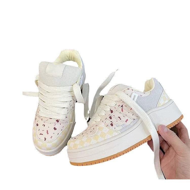 Damen Sportliche Sneakers mit dicker Sohle und atmungsaktiven Einsätzen R&B