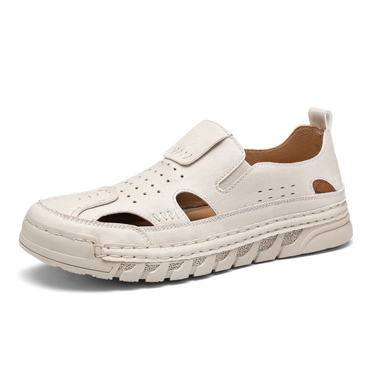 Herren Orthopädische Ledersandalen mit verstellbarem Riemensystem R&B