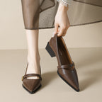 Damen elegante Pumps mit modischer Schnallenverzierung