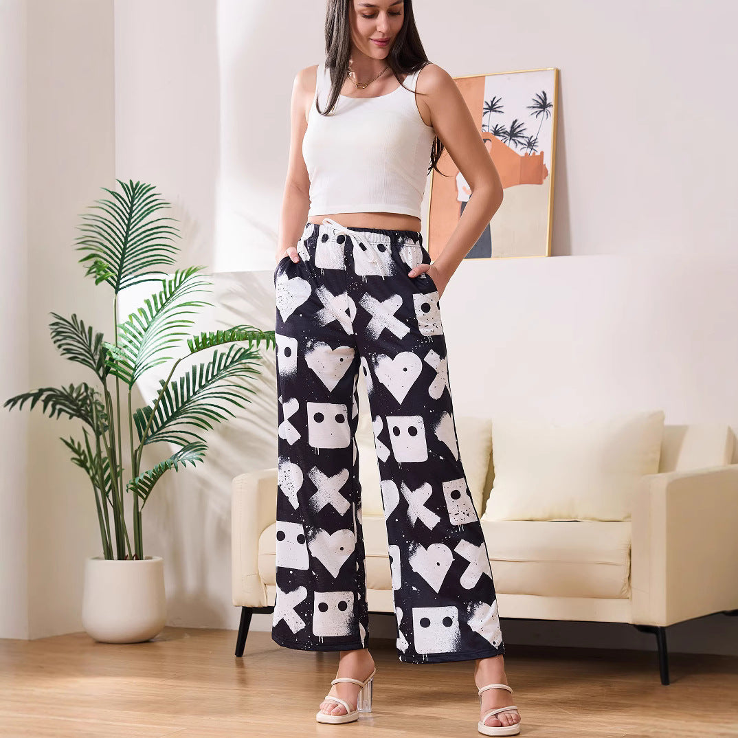 Damen Freizeit-Hose mit kreativen Mustern R&B