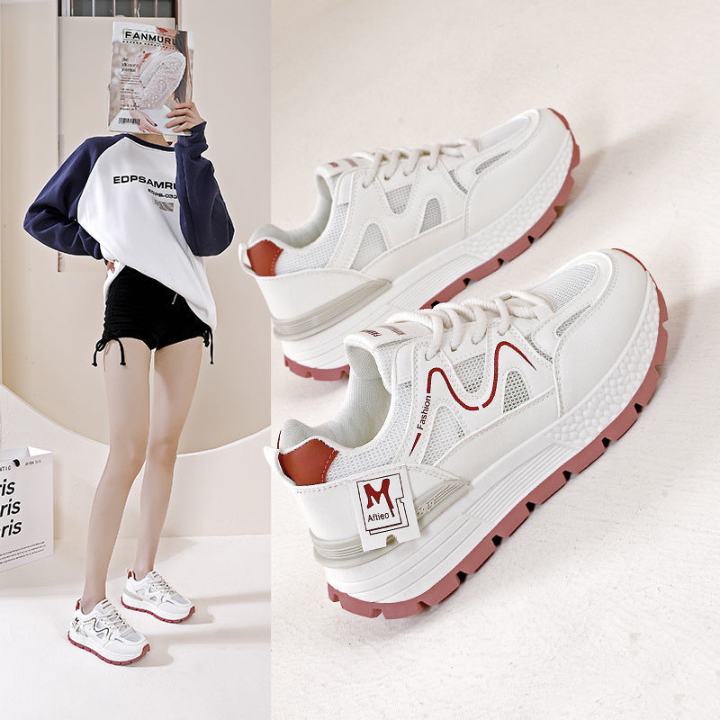 Damen Sportliche Lauf-Sneakers mit atmungsaktiver Mesh-Oberfläche und stabiler Sohle R&B