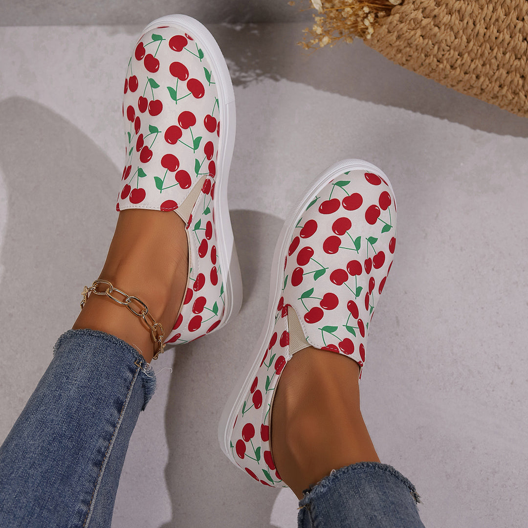 Damen Slip-On Sneakers mit fruchtigem Design R&B