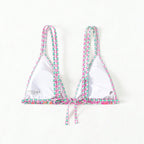 Damen Triangel-Bikini-Oberteil mit buntem Muster